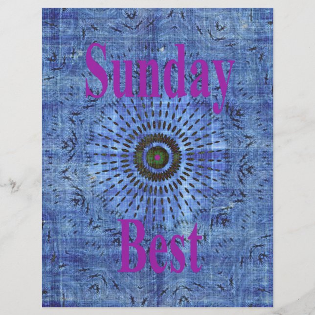 Elegant Blauw denim motief vector print patroon ku (Voorkant)