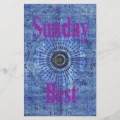 Elegant Blauw denim motief vector print patroon ku Briefpapier (Voorkant)