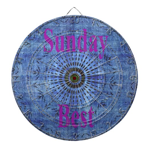 Elegant Blauw denim motief vector print patroon ku Dartbord (Voorkant)