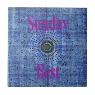 Elegant Blauw denim motief vector print patroon ku Tegeltje