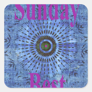 Elegant Blauw denim motief vector print patroon ku Vierkante Sticker