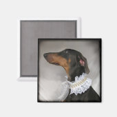 Elegant blauw Doberman Pinscher Magneet (Voorkant / Achterkant)
