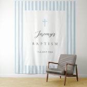 Elegant Blauw Doop Wandkleed (In situ)