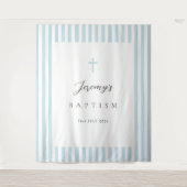 Elegant Blauw Doop Wandkleed (Voorkant)