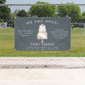 Elegant Blauw Drie Tier Cake Store Banner (Insitu)