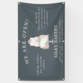 Elegant Blauw Drie Tier Cake Store Banner (Verticaal)