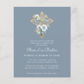 Elegant blauw | Eerste uitnodiging tot inschrijvin (Voorkant)