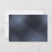 ELEGANT BLAUW EMBOSSED ROOS RSVP INVITATIE KAART (Achterkant)