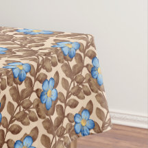 Elegant Blauw en Beige Bloemendesign