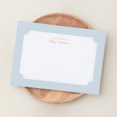 Elegant blauw en goud Baby shower bedankkaart