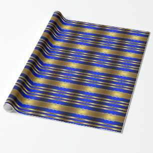 Elegant blauw en goud geschenkverpakkings papier
