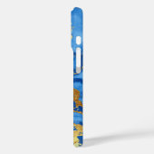 Elegant blauw en goud marmer Case-Mate iPhone case (Achterkant / Links)