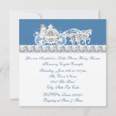 Elegant blauw en grijs Prince Baby shower Kaart (Achterkant)
