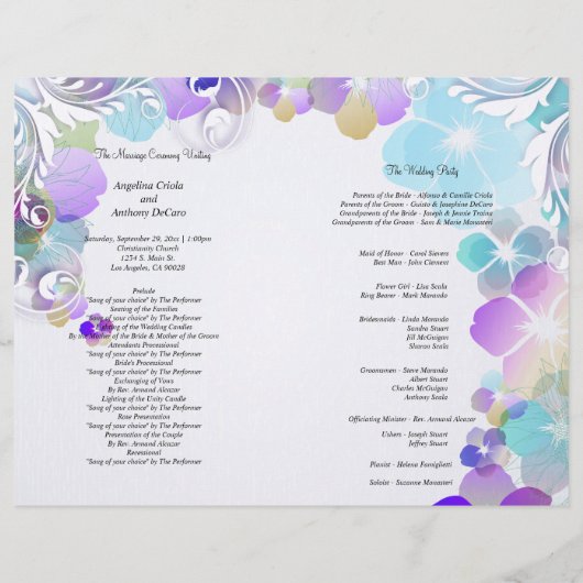 Elegant blauw en multi-kleurenpanelen met cirkels (Achterkant)