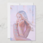 Elegant blauw en paars glitter druppelt zoet zesti kaart (Achterkant)