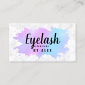 Elegant blauw en paarse eyelash-extensies visitekaartje (Voorkant)