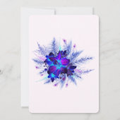 Elegant Blauw en Paarse Orchidee Bruiloft Kaart (Achterkant)
