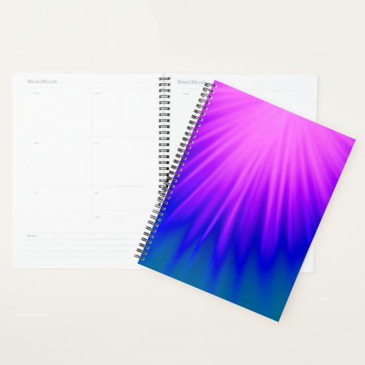 Elegant blauw en roze Abstract Planner (Display)