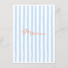Elegant blauw en sinaasappel Menu