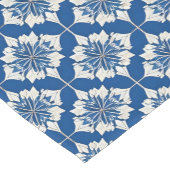 Elegant blauw en wit bloemenpatroon korte tafelloper (Hoek)