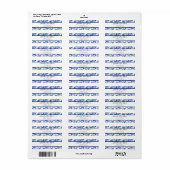 Elegant Blauw en Wit Bloementoilet Retouradres Etiket (Full Sheet)