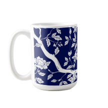 Elegant blauw en wit Chinoiserie Mok