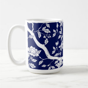 Elegant blauw en wit Chinoiserie Mok