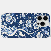 Elegant Blauw en Wit Chinoiserie Patroon Case-Mate iPhone Case (Achterkant (horizontaal))