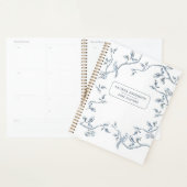 Elegant blauw en wit Frans pluisbord Planner (Display)
