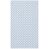 Elegant Blauw en Wit Gegraveerde Pioenrozen Tafelkleed (Voorkant)