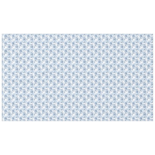 Elegant Blauw en Wit Gegraveerde Pioenrozen Tafelkleed (Voorkant (Horizontaal))