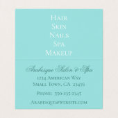 Elegant  blauw en wit gevouwen Visitekaartje (Binnenkant ongevouwen)