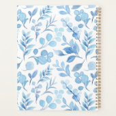 Elegant Blauw en Wit Loof Planner (Achterkant)