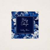 Elegant blauw en wit  Visitekaartje (Voorkant)