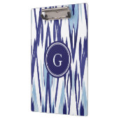 Elegant blauw en wit waterverf ikat patroon klembord (Links)