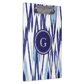 Elegant blauw en wit waterverf ikat patroon klembord (Rechts)