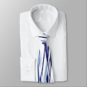 Elegant blauw en wit waterverf ikat patroon stropdas (Gebonden)