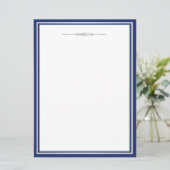 Elegant Blauw en Zilver (Staand voorkant)