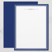 Elegant Blauw en Zilver (Voorkant / Achterkant)
