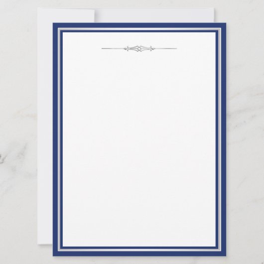 Elegant Blauw en Zilver (Voorkant)