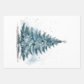 Elegant Blauw en zilver Winter Wonderland Inpakpapier Vel (Voorkant 2)