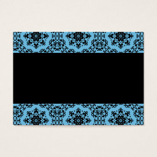 Elegant blauw en zwart demask blanco visitekaartje
