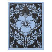 Elegant blauw en zwarte dameskerst tafelkleed (Voorkant)