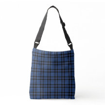 Elegant Blauw En Zwarte Schotse Plaid Patroon