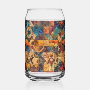 Elegant Blauw "Erfelijke Artistry" 473ml Kan Glas