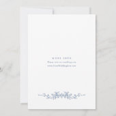 Elegant Blauw Frans Rozen Toile ENGAGEMENT PARTY Kaart (Achterkant)