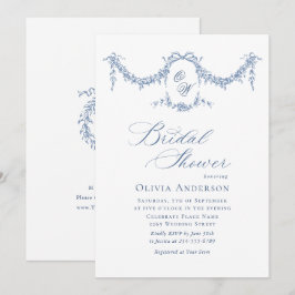 Elegant Blauw Frans VRIJGEZELLENFEEST voor de Tuin Kaart