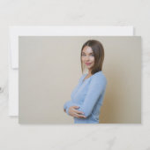 Elegant Blauw Geel Bloemen Afstuderen Foto Aankondiging (Achterkant)