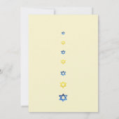 Elegant Blauw Geel Sterren van David Waterverf Kaart (Achterkant)