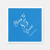 Elegant blauw gejuich voor 85 jaar 85e verjaardag servet (Voorkant)